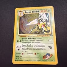 Pokémon TCG Koga's Beedrill Gym Challenge Holo Rare Card 9/132 Unlimited Vintage