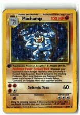 Machamp ⭐️ 8/102 1st Edition Holo WOTC Rare Deck Exclusives Pokemon MP/HP