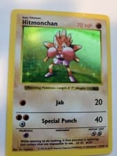 Hitmonchan Shadowless Base Set Pokemon Card WOTC