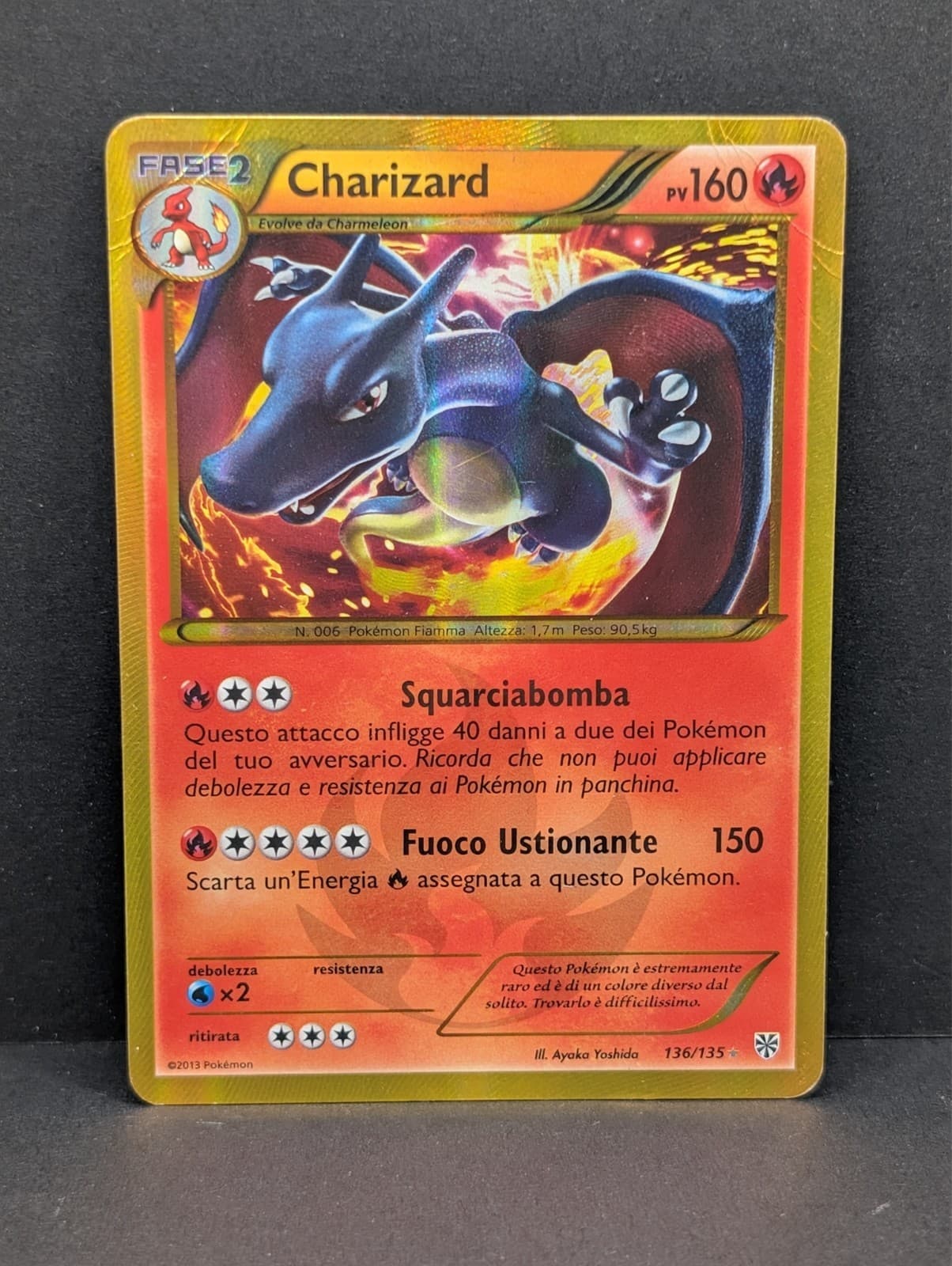 Charizard 136/135 Plasma Storm Holo Shiny Secret Rare Pokemon TCG ITALIAN MP