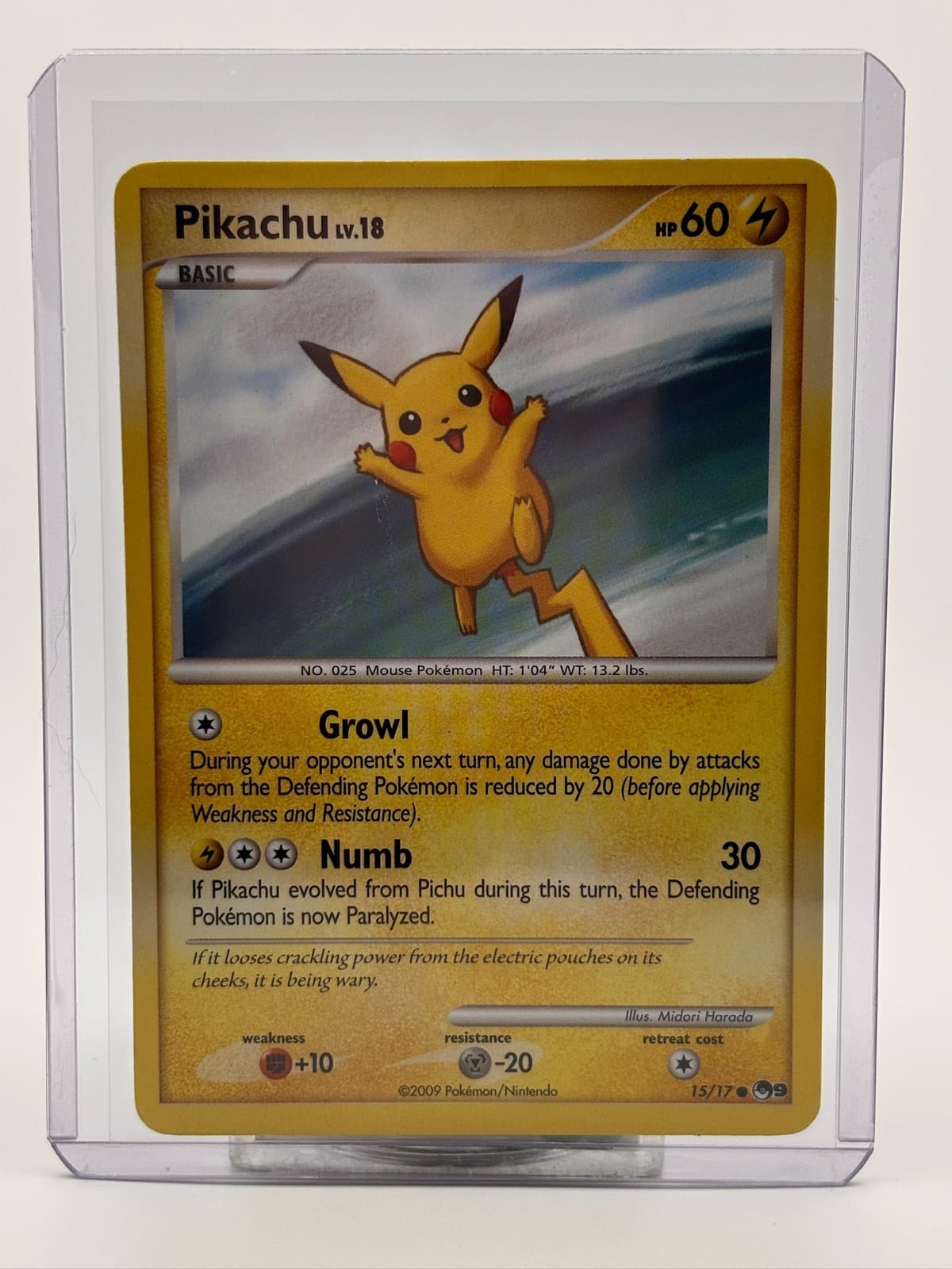 Pokémon TCG 2009 Pikachu 15/17 Diamond & Pearl POP Series 9 - DMG