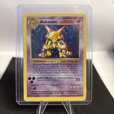 Alakazam Base Set Shadowless Holo Rare 80 HP Stage 2 1/102 1999 English