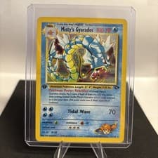 Misty's Gyarados 13/132 Gym Challenge Holo 1st Edition - Small Crease Top Front