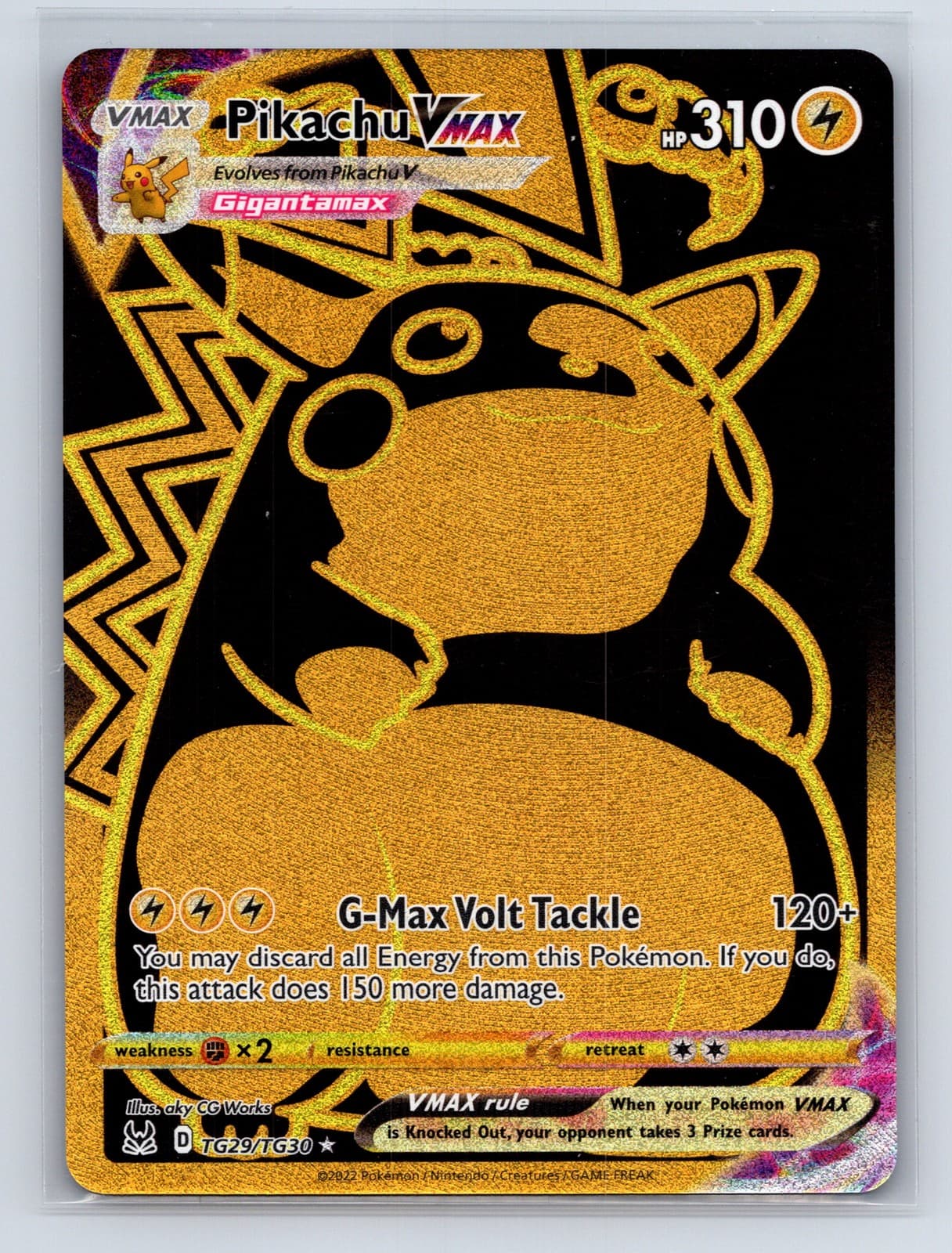 SWSH11: Lost Origin Trainer Gallery #TG29/TG30 Pikachu VMAX (Secret)
