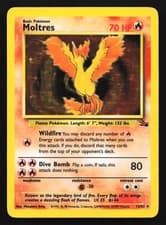 Moltres 12/62 Fossil Holo Rare Pokemon Card