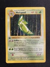 Metapod 54/102 1st Edition Base Set Shadowless HP - Pokemon Card