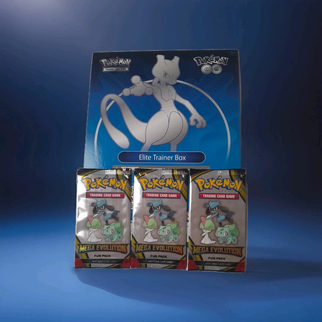 Pokemon Go Mega Evolution Sampling Packs Mewtwo Outer Sleeve Elite Trainer Box 