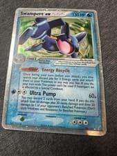 Swampert ex 98/100 Crystal Guardians Holo DAMAGED HEAVY PLAY