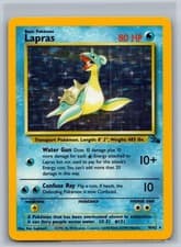 Lapras 10/62 Holo Rare Fossil Pokemon Unlimited Holo Near Mint