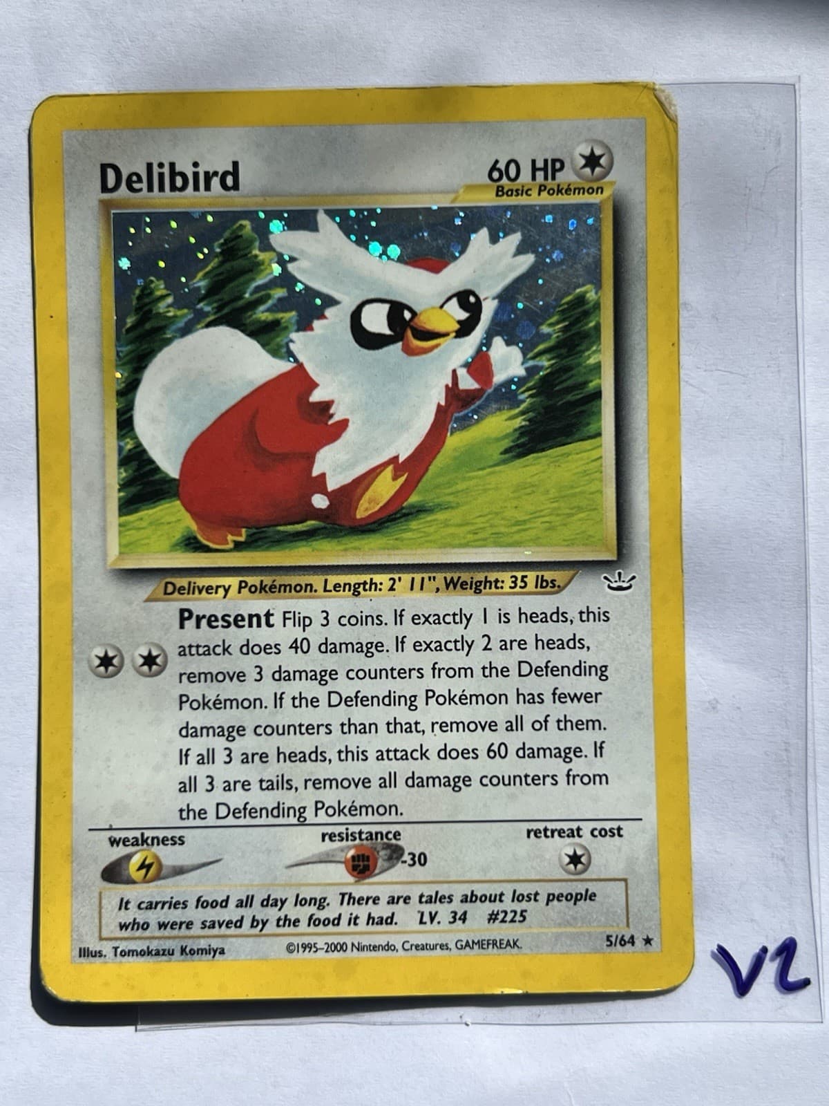 Delibird 5/64 Neo Revelation Holo Card Rare Unlimited Pokemon Card TCG #V2
