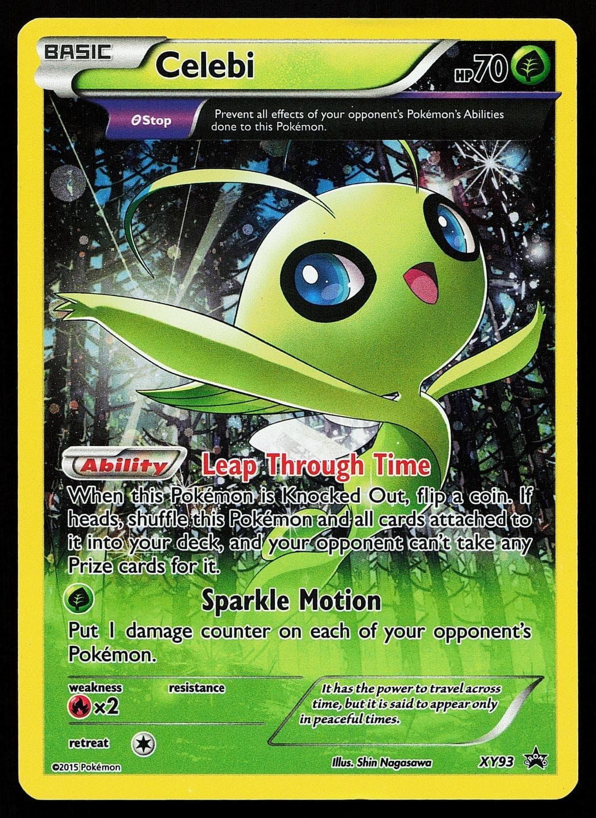 Celebi XY93 Cosmos Holo XY Promo Pokemon Card