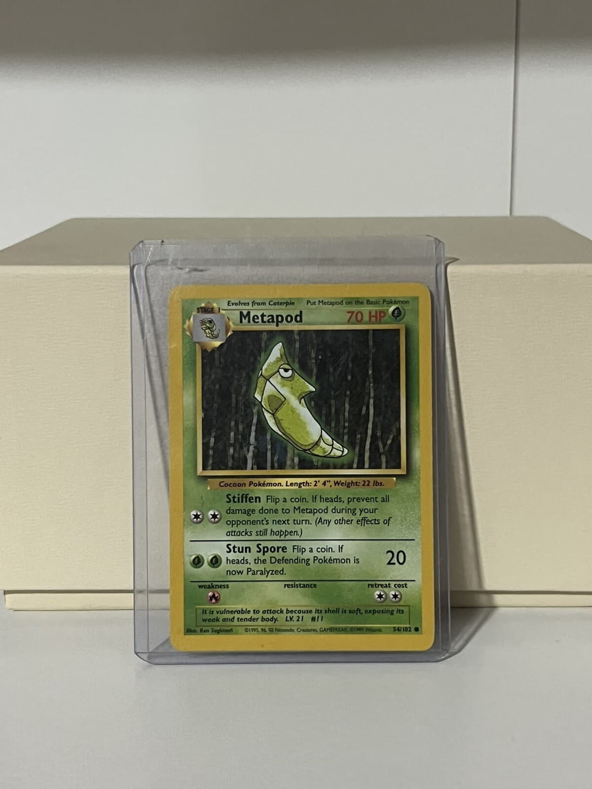 Metapod 54/102 - Shadowless - Vintage WOTC Pokemon Card - Base Set