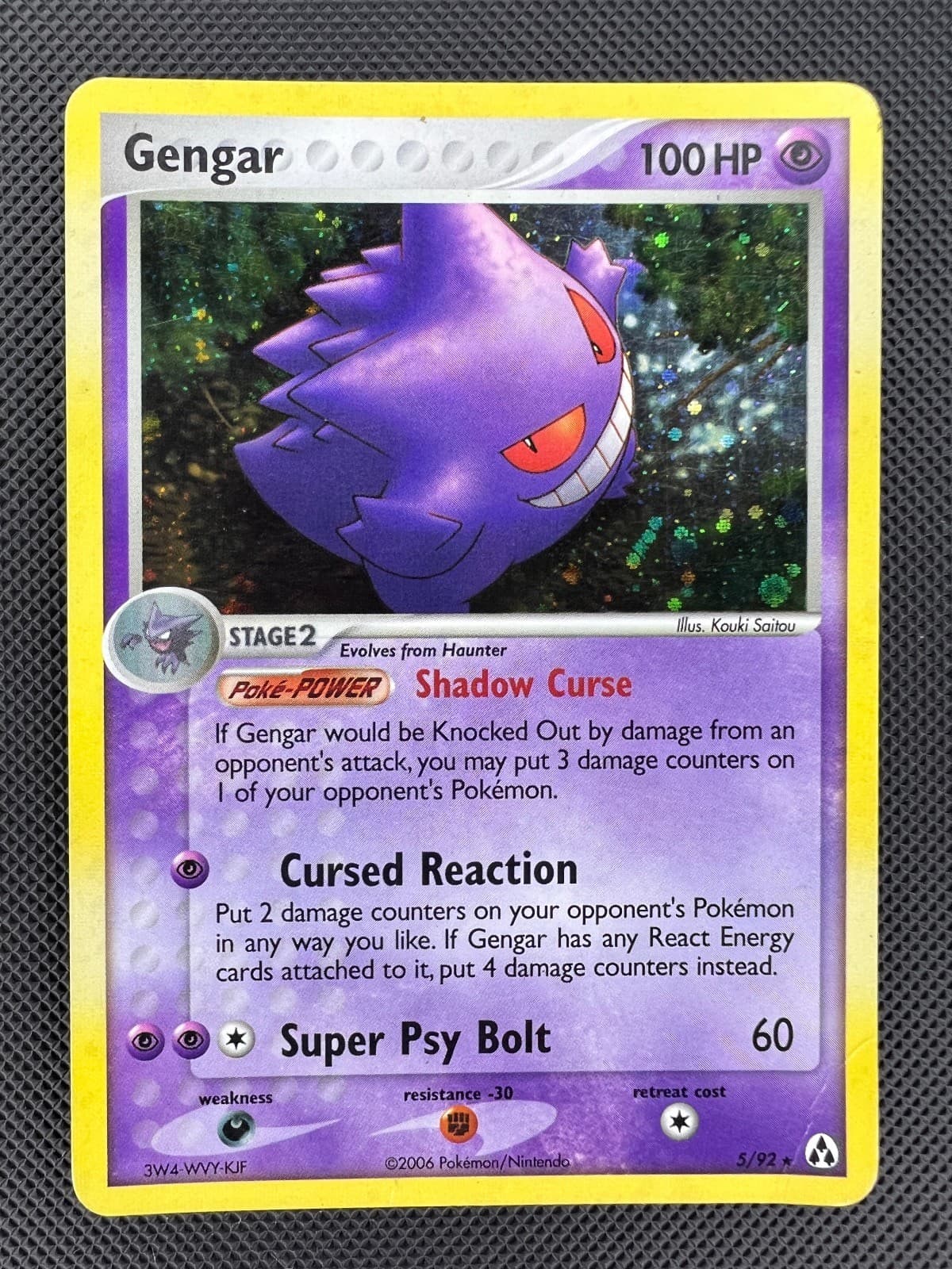 Gengar Legend Maker Holo Rare Pokemon HP 5/92