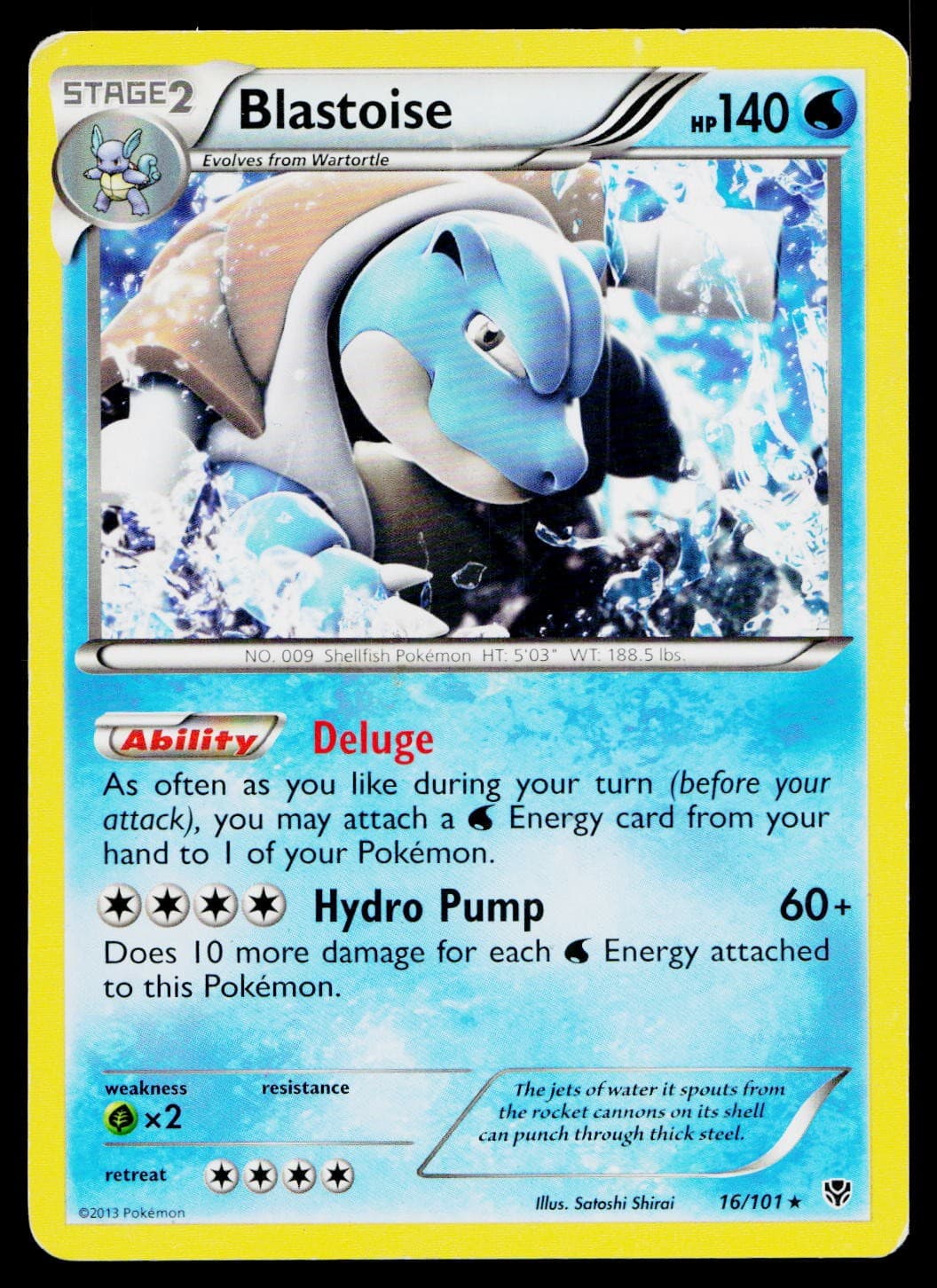 Blastoise (BW Plasma Blast) 16/101 Rare Deck Exclusives Pokemon Lightly Played