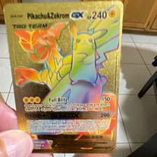 Pokemon TCG Pikachu & Zekrom GX 184/181 SM Team Up Secret Rare Holo 240 HP