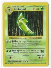 Metapod 54/102 Shadowless Base Set WOTC Vintage Pokemon TCG Card NM