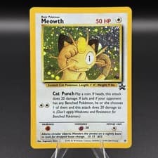 Pokémon TCG Meowth 10 WOTC Promo Holo Basic Promo English - Crease