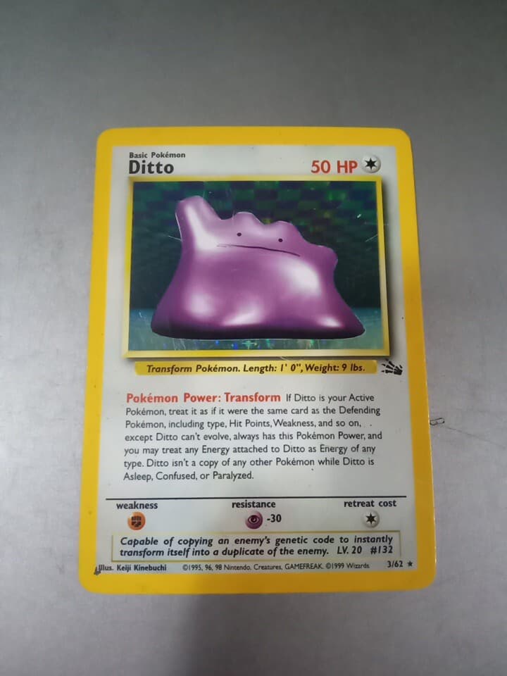 Ditto 3/62 Fossil Holo