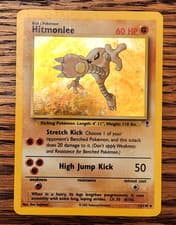 Hitmonlee 13/110 Holo Rare LP-MP 2002 Pokemon Legendary Collection WOTC Card VTG