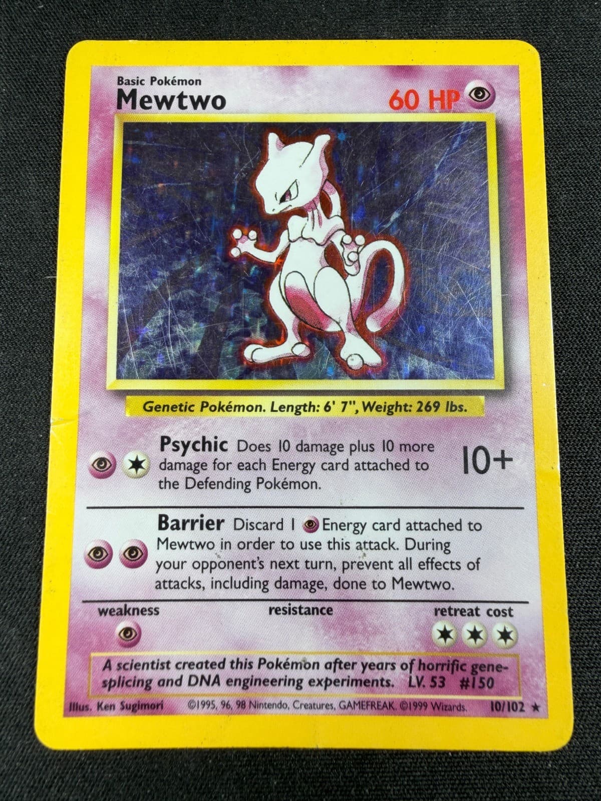 Mewtwo Holo Rare Base Set 2 010/130 DMG