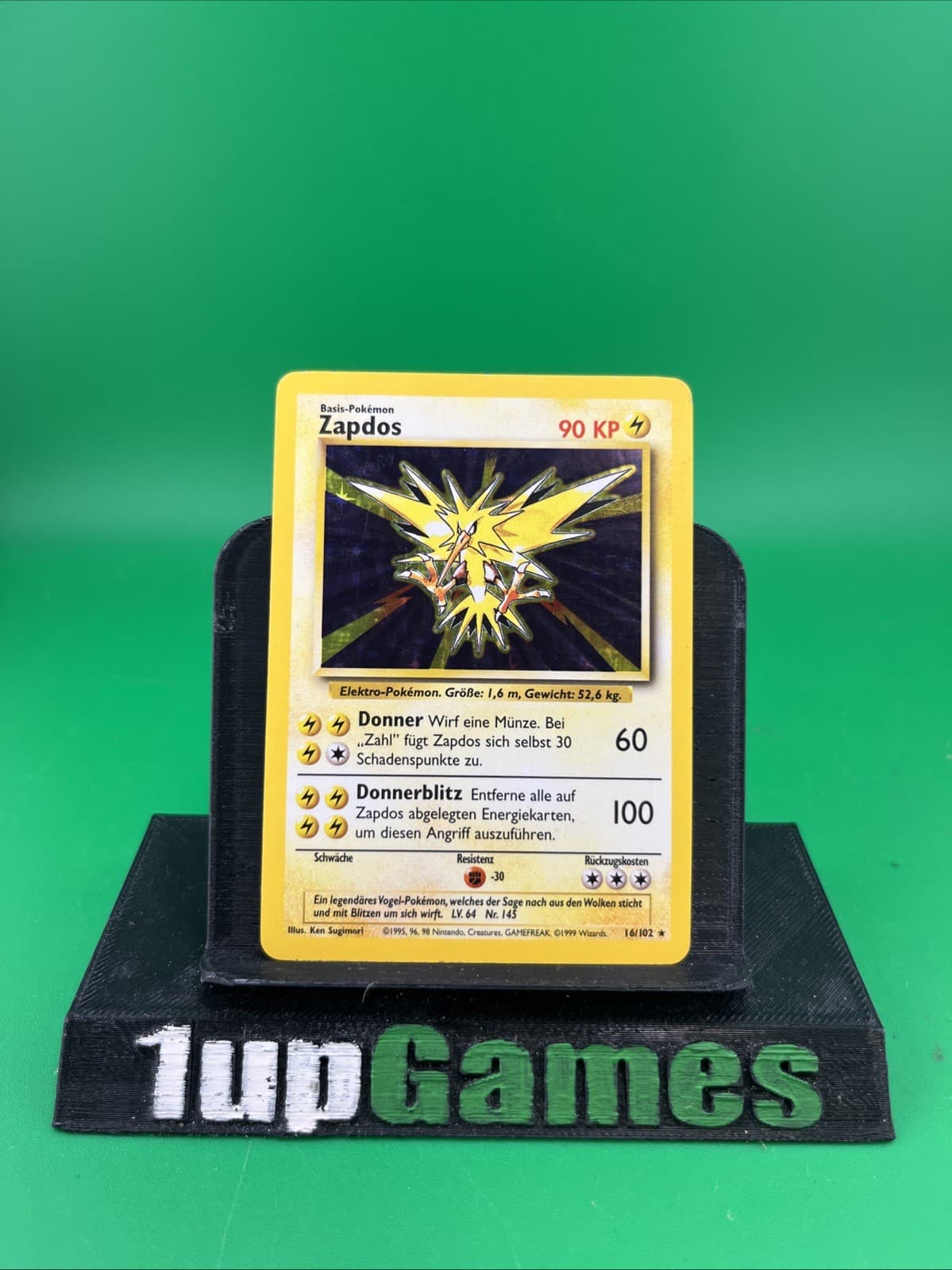 Ditto Holo Fossil Unlimited HP Heavy Played Pokemon Card 3/62 English 1999 Rare