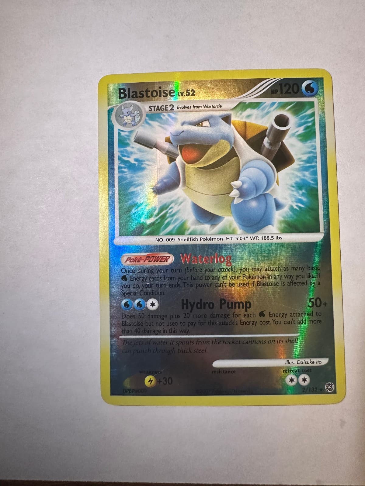 Blastoise 2/132 Secret Wonders Reverse Holofoil LP