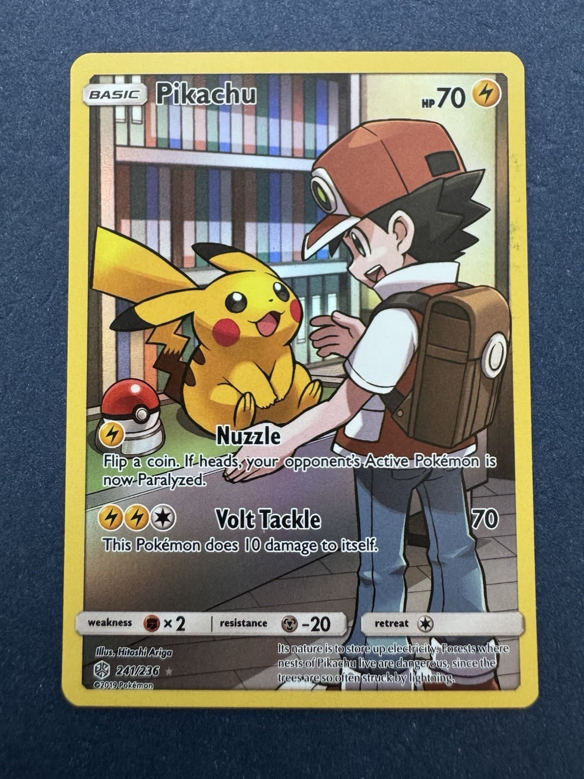Pikachu 241/236 SM-Cosmic Eclipse Secret Rare Full Art Holo (INK ERROR)