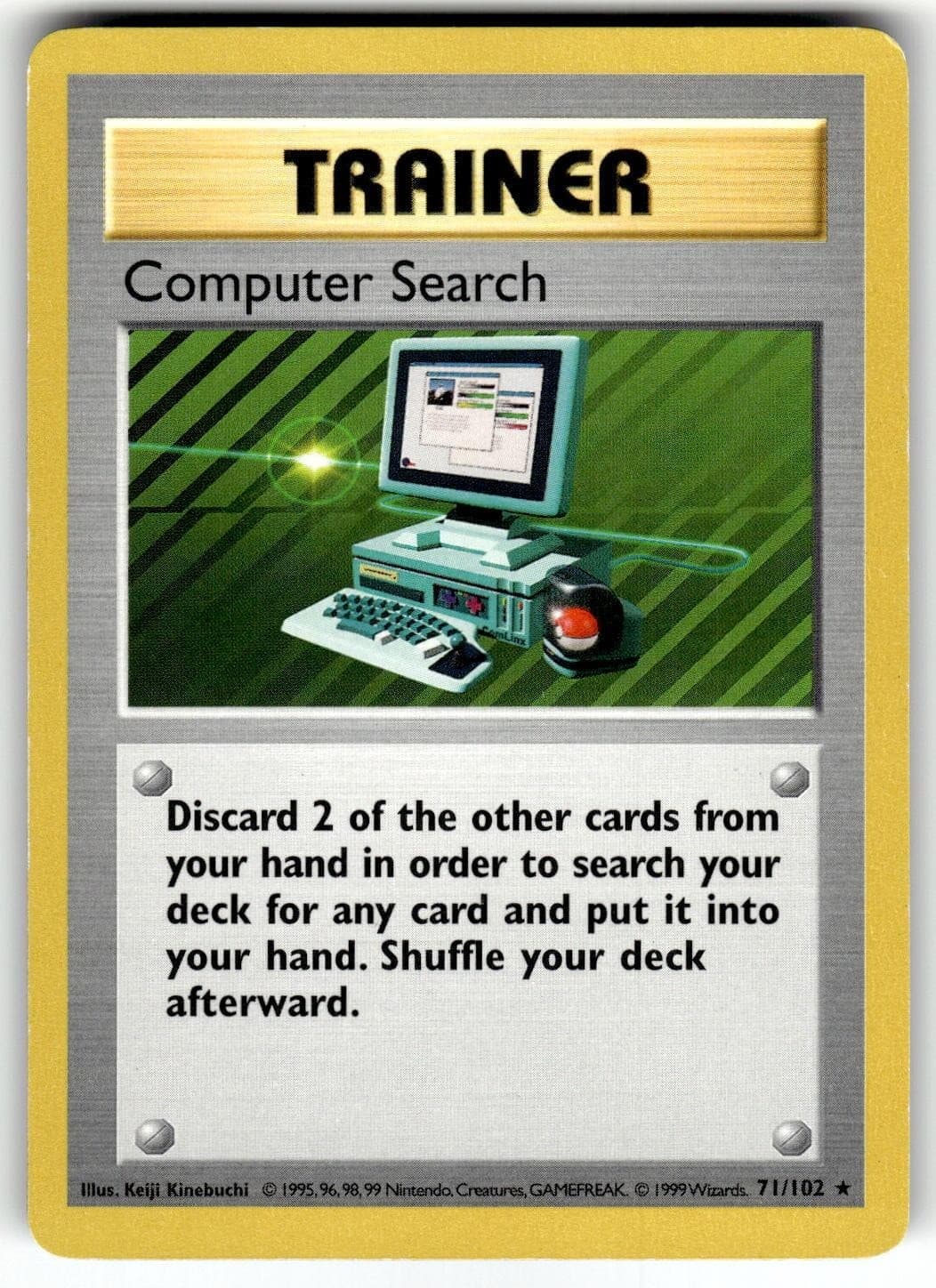 Unlimited Computer Search 71/102 Rare Base Set Shadowless Pokemon HP
