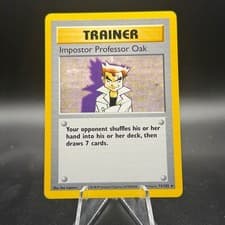 Impostor Professor Oak 73/102 Rare Base Set Shadowless Pokemon 1st Edition MP