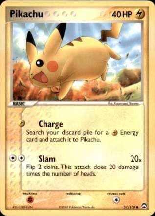 Pikachu Common EX Power Keepers 57/108 NM