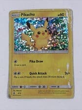 Pokemon Pikachu 4/12 McDonald's Promo 2018 Holo.