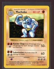 Shadowless Machoke Non-Holo 1999 WOTC Pokemon Card 34/102 Base Set NM/M