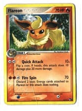 Pokemon FLAREON 2/17 Holo Rare (2006 POP Series 3) DAM/Damaged