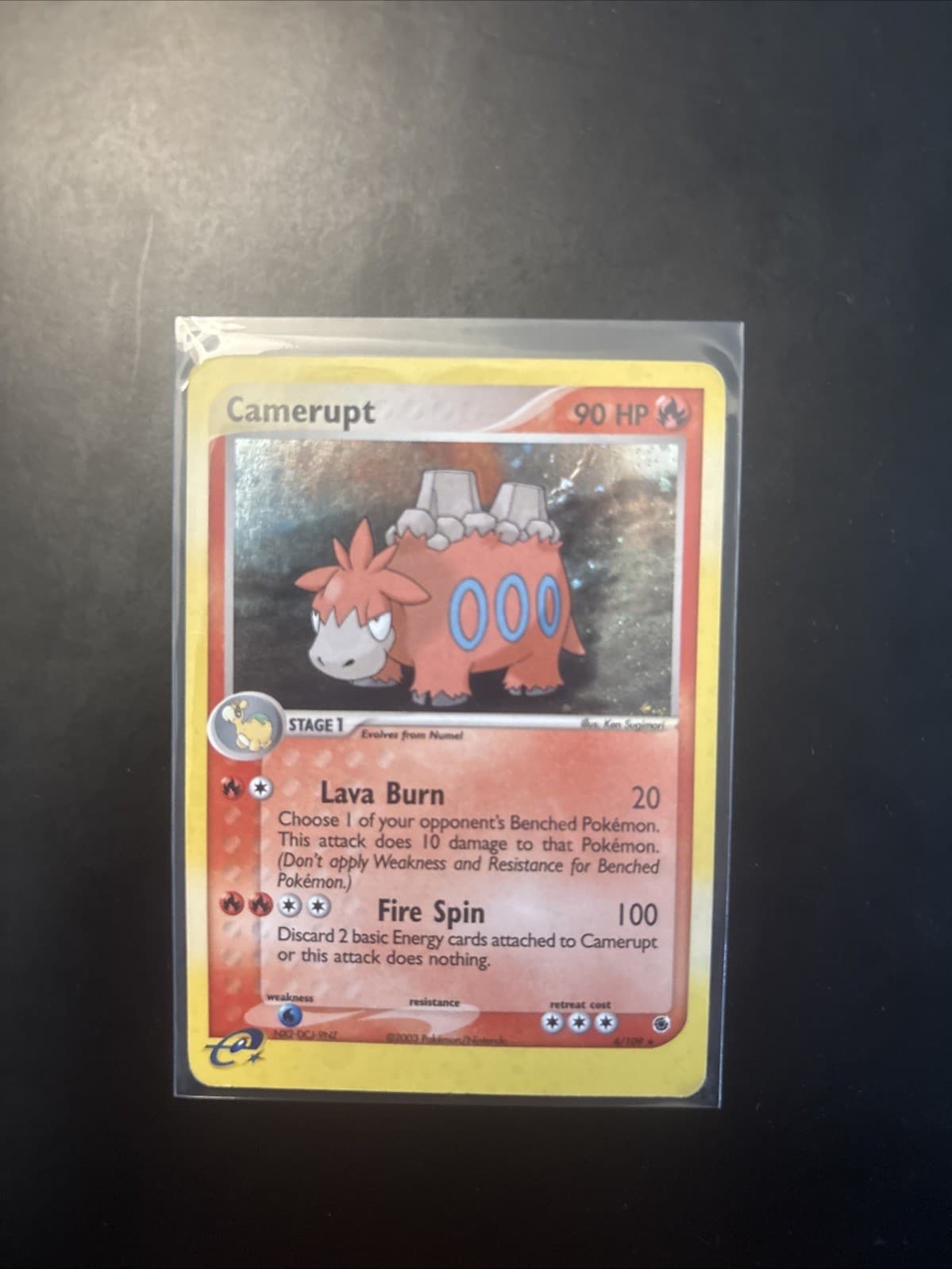 Pokemon TCG Ruby and Sapphire 4/109 Camerupt Holo LP/MP