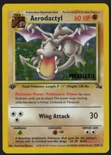 Aerodactyl~Prerelease~ 01/62 Wotc Promo Holo, NM/VLP(slight indentation on back)