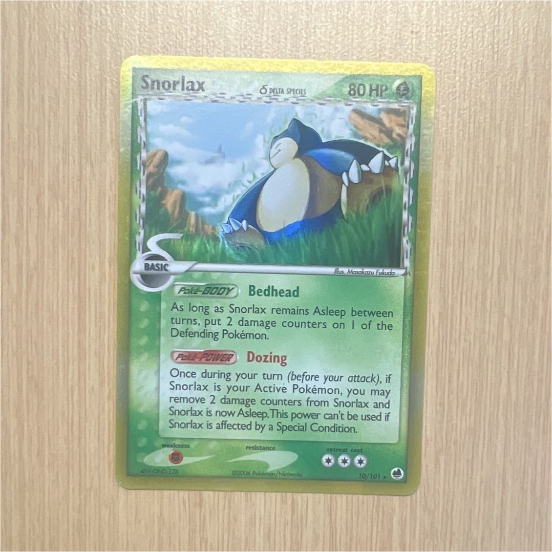 Pokemon TCG Snorlax 10/101 EX Dragon Frontiers Delta Species Reverse Holo ENG