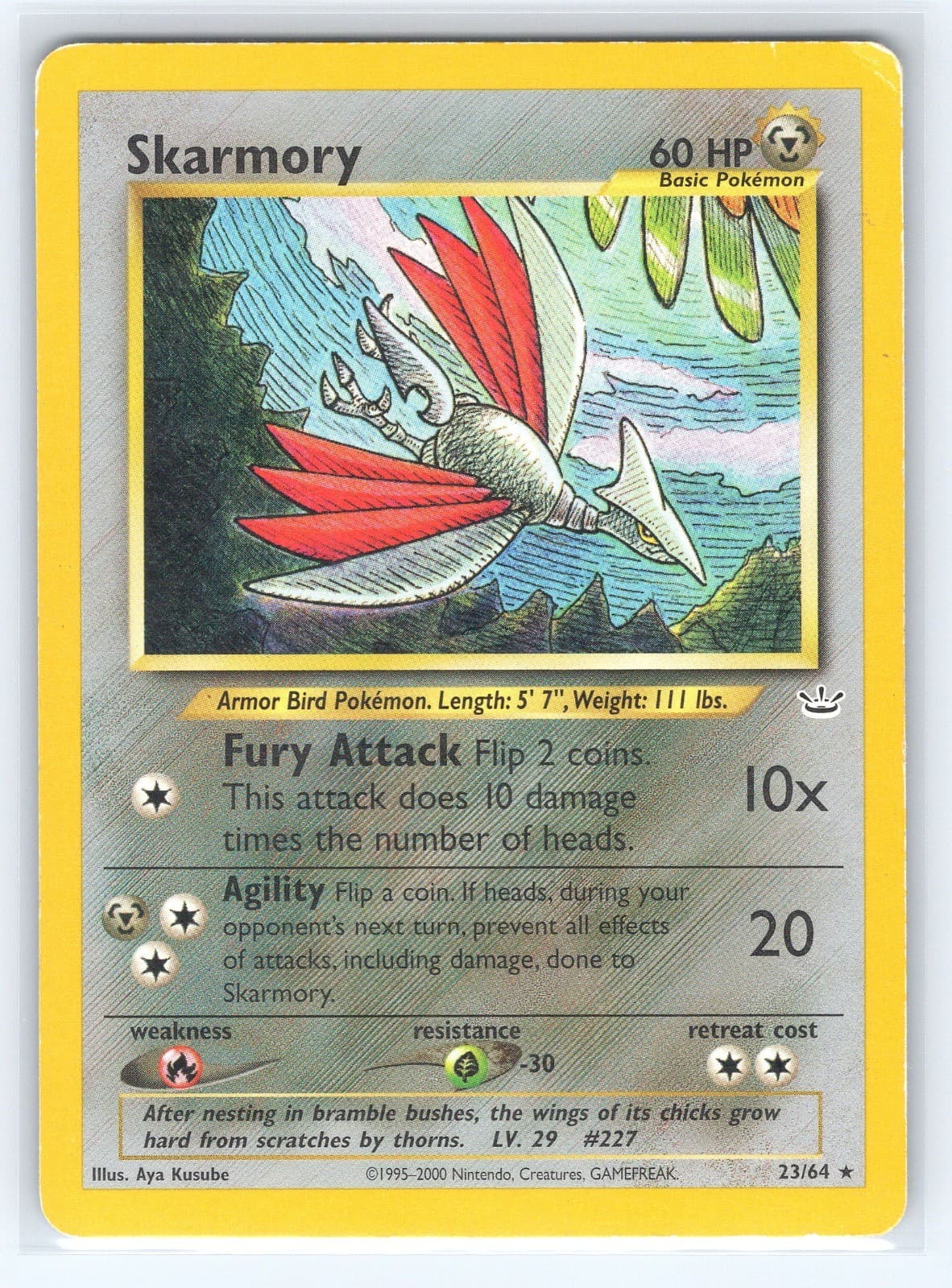 Skarmory Rare Neo Revelation 23/64 Unlimited LP