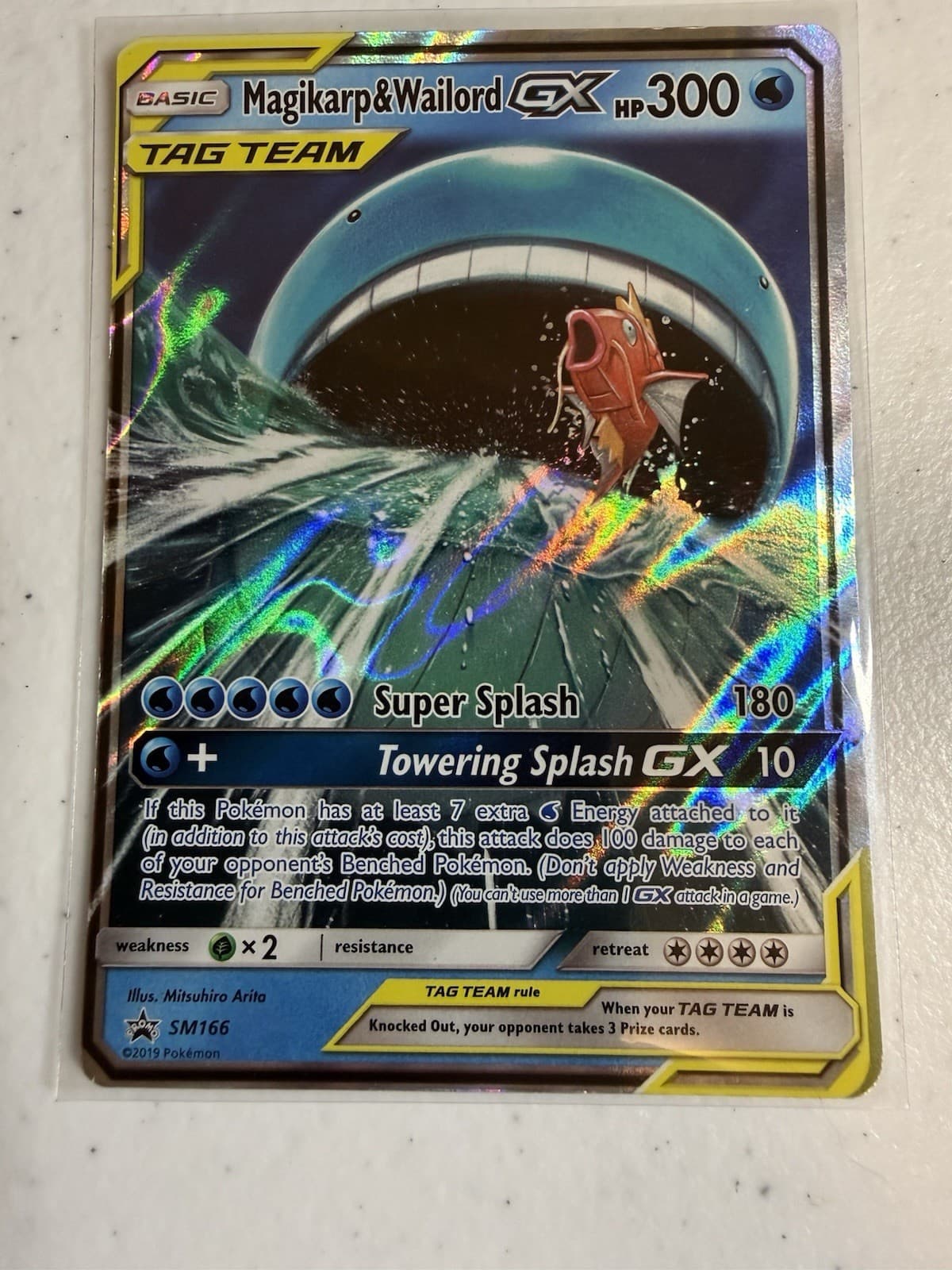 Magikarp and Wailord GX SM166 Tag Team Black Star Promo - Pokemon TCG MP