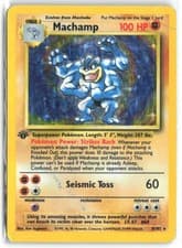 Machamp 8/102 Holo Rare Deck Exclusives Pokemon 1st Edition Holo Heavily Played