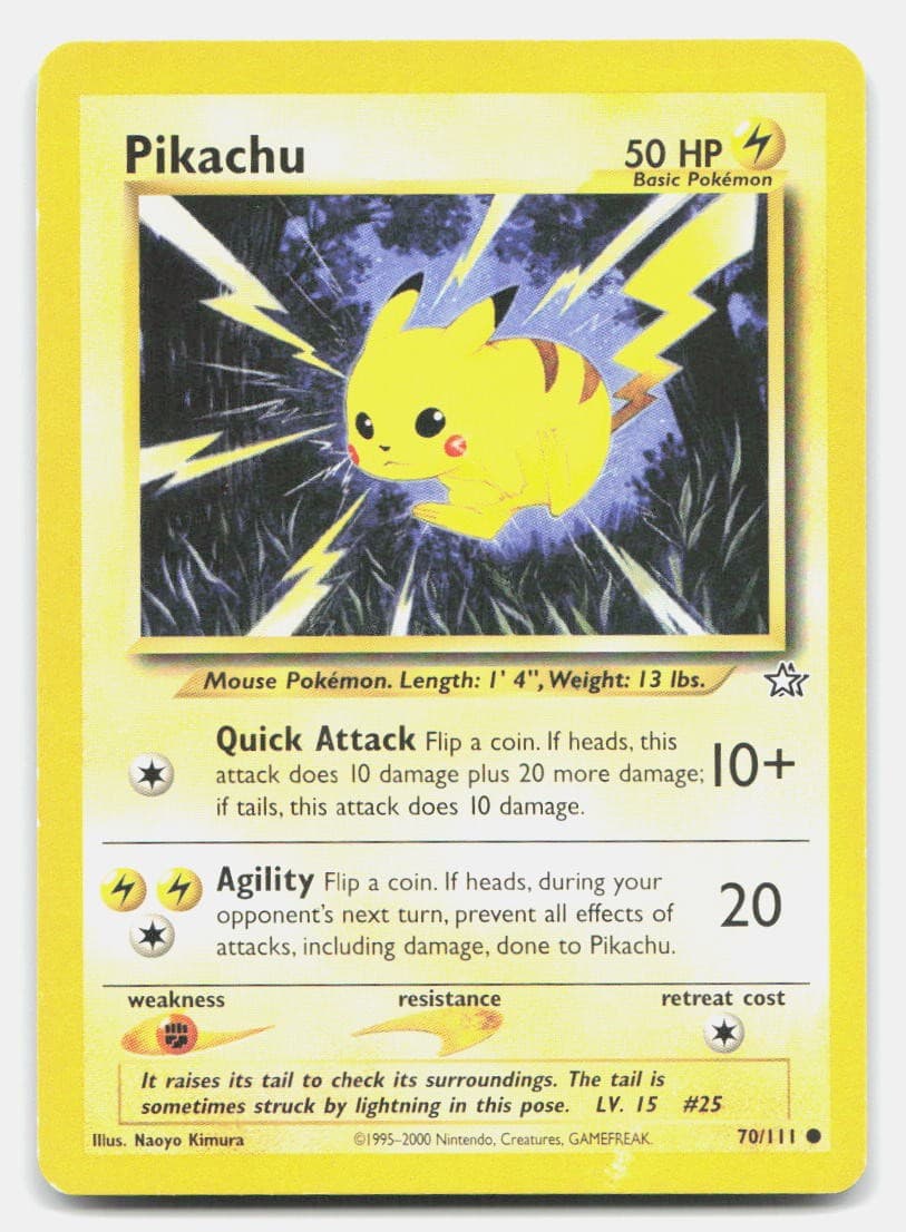 Pikachu 70/111 Common Neo Genesis Pokemon Unlimited NM/LP