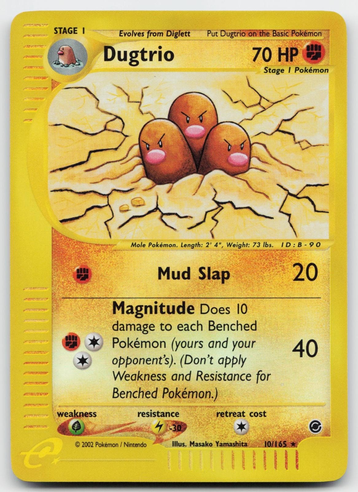 Dugtrio 10/165 Rare Expedition Base Set Pokemon Reverse Holo Near Mint