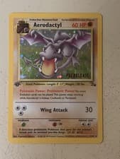 Pokémon TCG Aerodactyl 01/62 Wotc Promo Prerelease 1st Edition Holo English 1999
