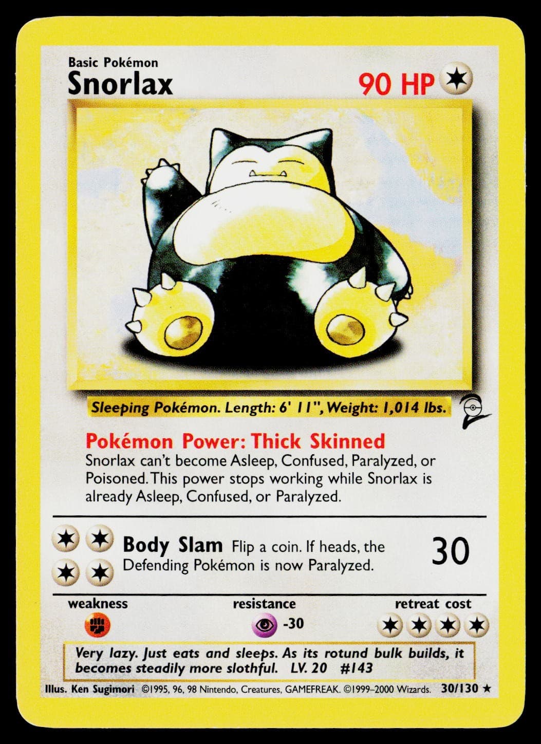 Base Set 2 Snorlax 030/130 LP