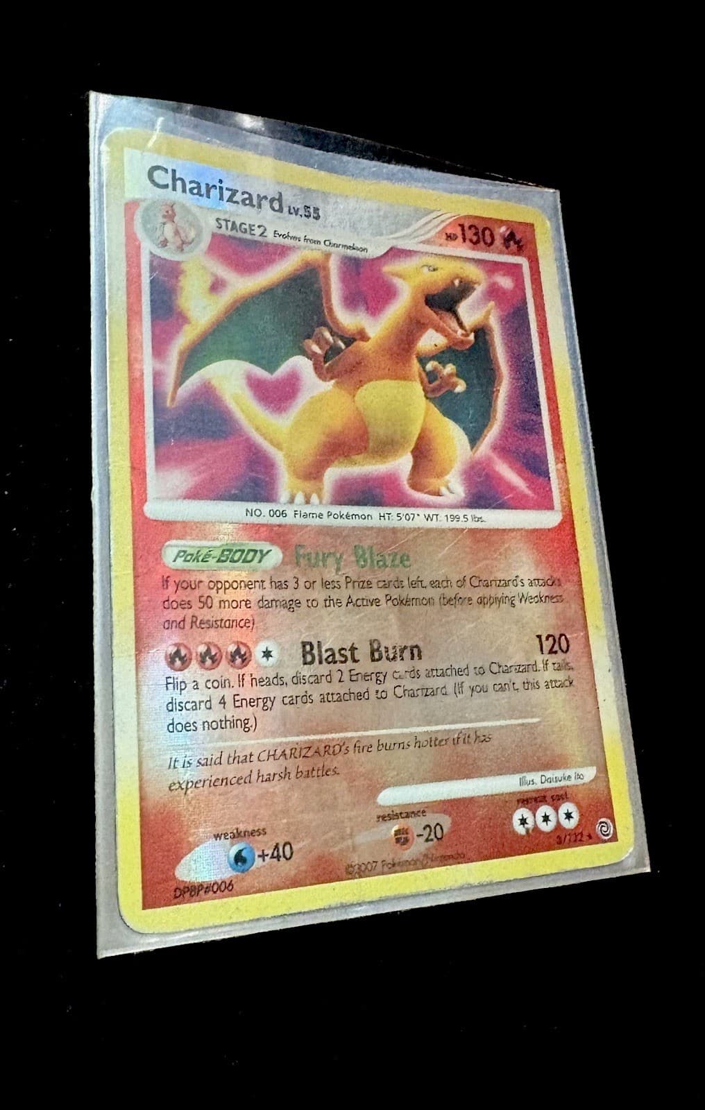 2007 Pokémon Diamond & Pearl #3 Charizard-Reverse Foil Secret Wonders RARE 🔥
