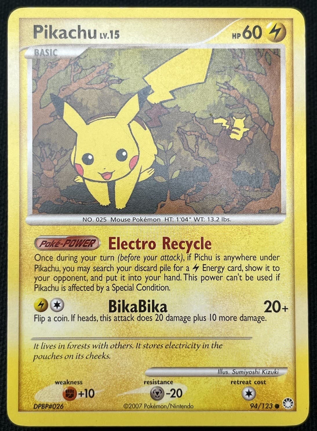 Pokemon Pikachu 94/123 Mysterious Treasures Common Regular LP