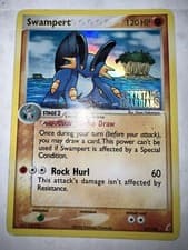 2006 Pokemon Trading Card TCG Swampert 27/100 HOLO Rare EX Crystal Guardians MP