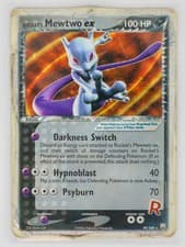 Pokemon Team Rocket Returns TRR Rocket's Mewtwo ex 99/109 DAMAGED Taped together