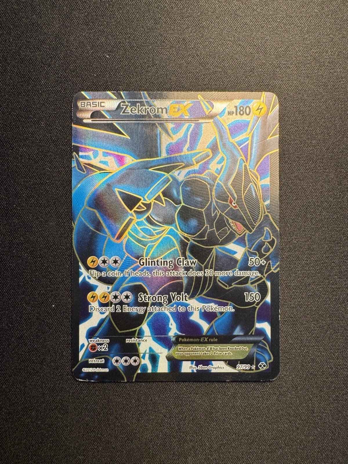 Zekrom EX (97 Full Art) 97/99 Next Destinies Holo MP/HP READ DESC