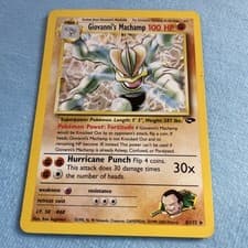 Pokemon TCG Giovanni's Machamp 6/132 2000 Gym Challenge Holo Rare Vintage Y2k MP