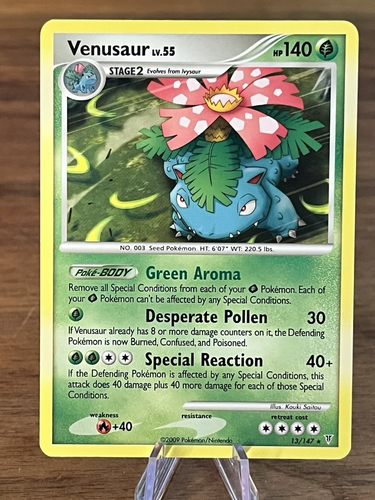 Venusaur 13/147 2009 Supreme Victors Set Pokemon Card TCG Non Holo Rare NM